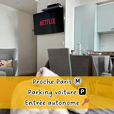 Entier Calme - Parking Free - Proche Paris Et Chateau - Wifi Hd Apartment